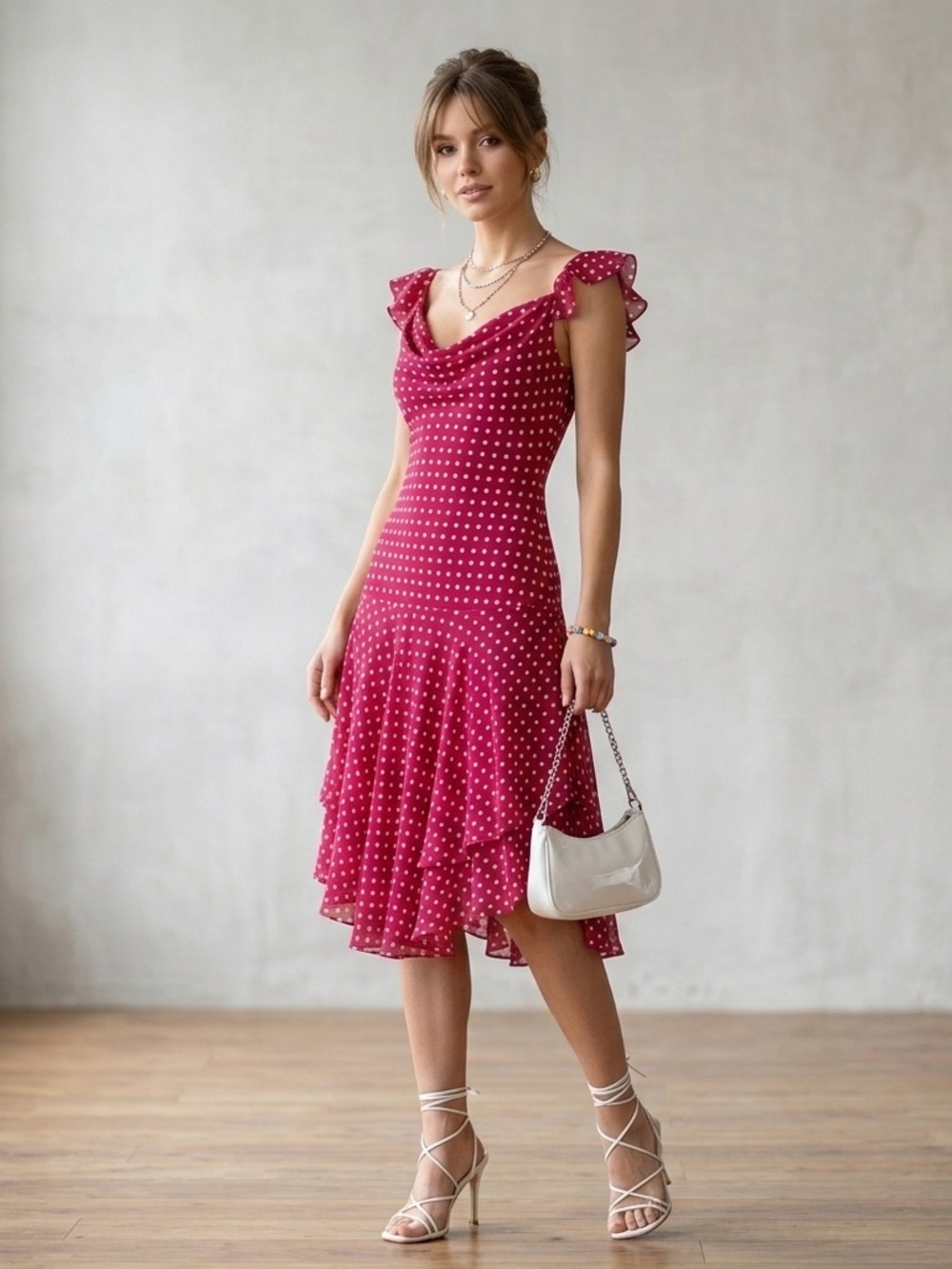 VTG‎ Y2K Fredericks Of Hollywood Pinup 10 Fits Like Small 4/6 Polka Dot Coquette